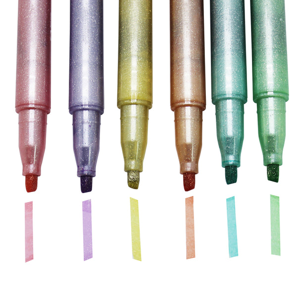 Glitter Highlighter, Pack of 6 Bensia