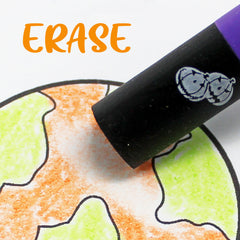 CDFE08 Erasable Crayon With Triangle Eraser Barrel