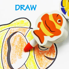 CGFE17 Sea World 4 Colors in 1 Erasable Crayon