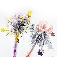 PART160 Non-Sharpening Pencil with Heart and Glitter Tassels Topper
