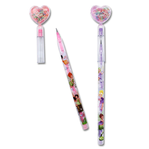 PCRT45 Non-Sharpening Pencil with Heart and colorful beads Topper