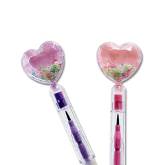 PCRT45 Non-Sharpening Pencil with Heart and colorful beads Topper