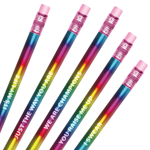 VENO182 Wooden Pencil - Rainbow Holographic Barrel