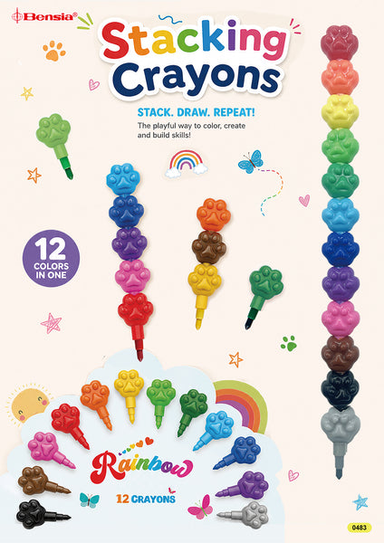 Paw & Dino Stacking Crayon