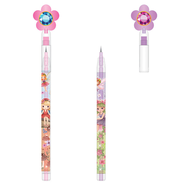 PCRD32 Non-Sharpening Pencil W/Flower & Gems Topper