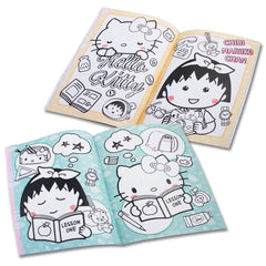 Hello Kitty Drawing Book with 6 Colors Mini Crayon