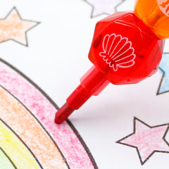ADBT06 4 Refills Diamond Stacking Crayon & 1 Refill Ball Pen With Shell Topper