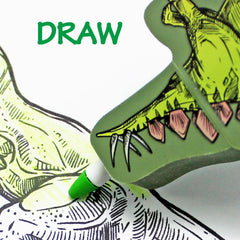 CGFE37 Dinosaur 3 Colors in 1 Erasable Crayon