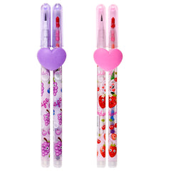 DUON34  3D Heart Eraser with Pencil & Erasable Color Pencil