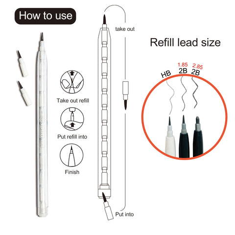 PARTD65 Non-Sharpening Pencil with  Star and Hear Topper