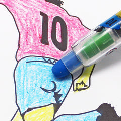 LEOE20 Rocket Erasable Crayon With Football Eraser Topper