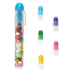 LEOZ21 Rainbow Erasable Rocket Crayon With Eraser