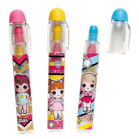 LEOZ24 Erasable Rocket Crayon With Eraser (Doll Design)