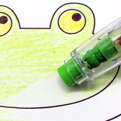 LLOE01 Frog Shaped Rocket Erasable Crayon