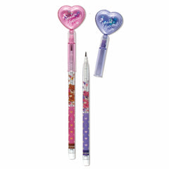 PART317 Non-Sharpening Pencil with Heart/Glitter Topper