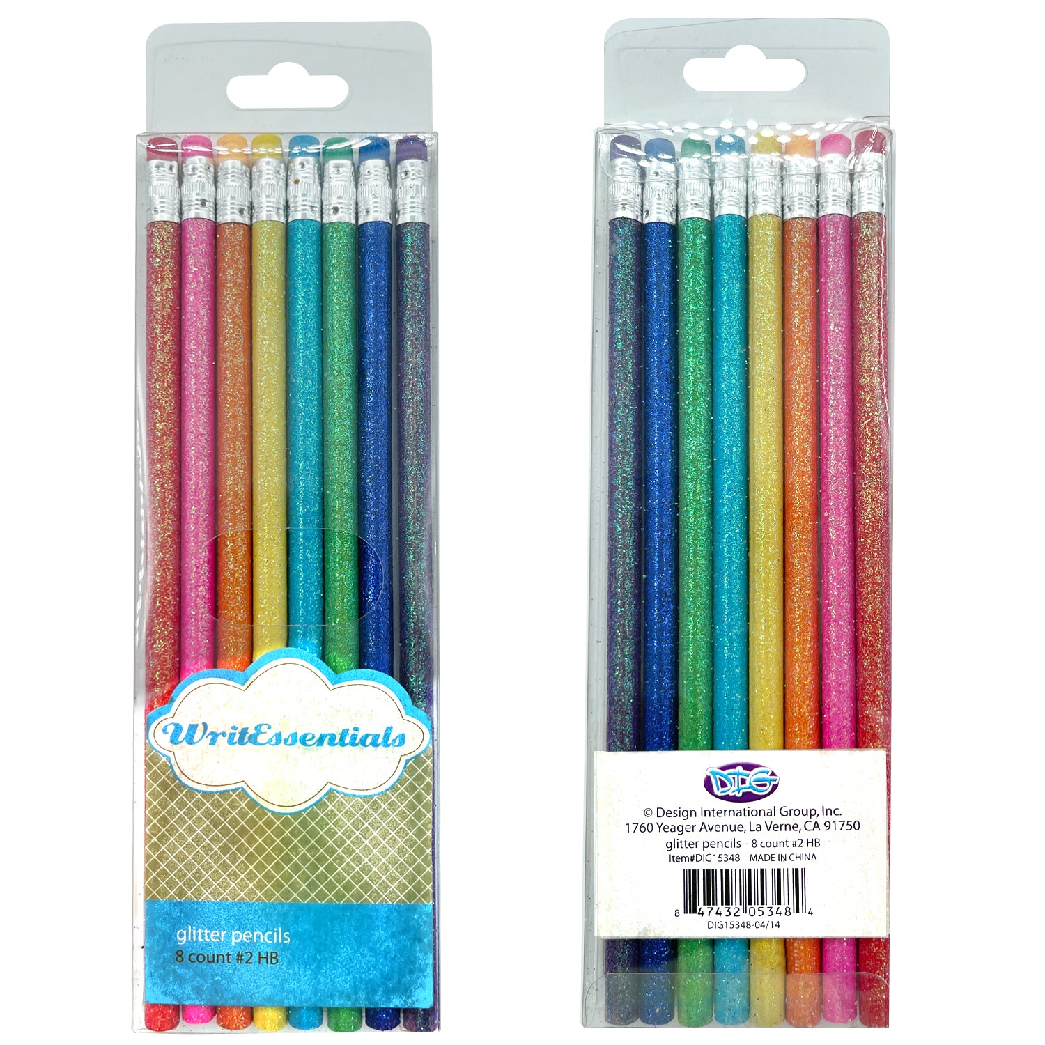 VENO214 Glitter Wooden Pencils with Eraser Top – Bensia