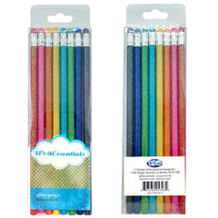 VENO214  Glitter Wooden Pencils with Eraser Top