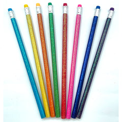 VENO214  Glitter Wooden Pencils with Eraser Top