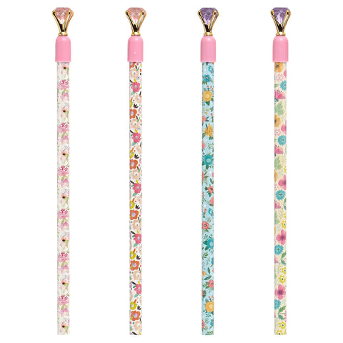 VERT272  Wooden Pencil with Diamond Gem Topper